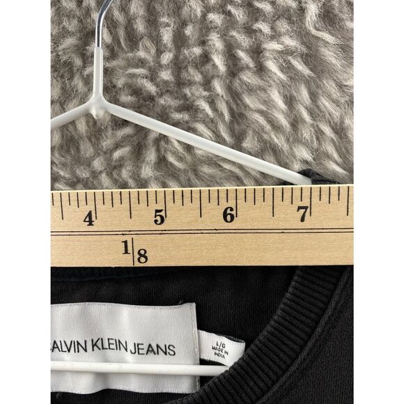 Calvin Klein Men's Sweater Large Long Sleeve Pullover NYC Silkscreen Black Large - Picture 5 of 11